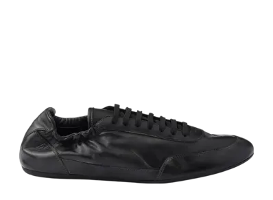 PRADA Collapse Leather Sneakers "Black"