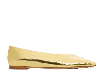 Bottega Veneta Women's Sofia Ballerina "Gold"