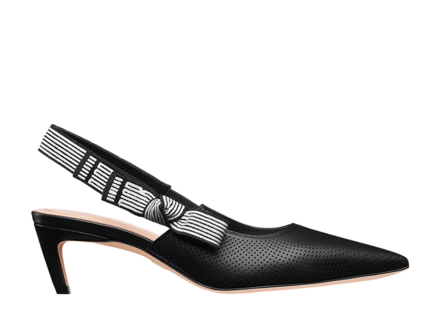 【すぐ届く☆】Dior Toujours スリングバックフラット Dior Women's Toujours Slingback Pumps Punching Lambskin