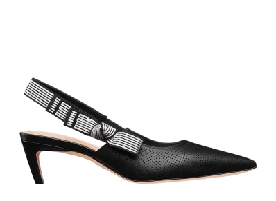 Dior Women's Toujours Slingback Pumps Punching Lambskin "Black"