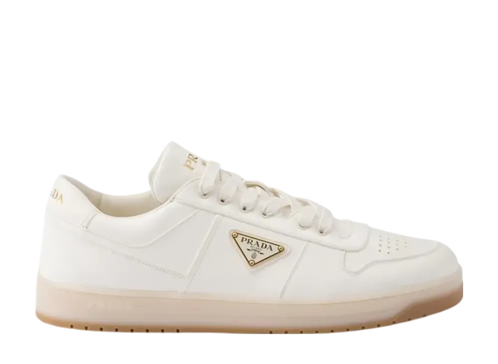 プラダ ダウンタウン ナッパレザー スニーカー "アイボリー"