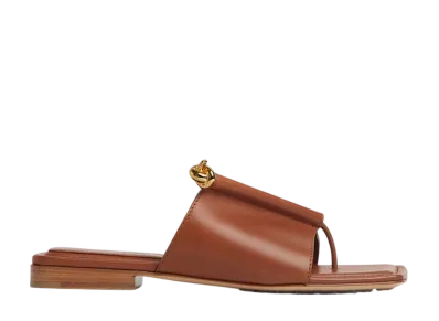 Bottega Veneta Women's Solstice Flat Thong "Light Wood"