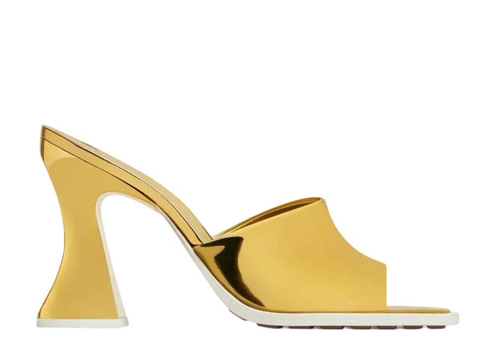 ボッテガヴェネタ ウィメンズ チャチャ ミュール "ゴールド/ホワイト"