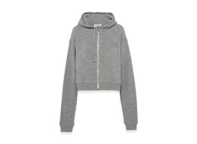 MIU MIU Women's Wool Cashmere Hoodie "Grey"