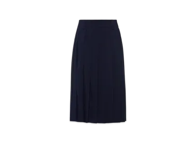 MIU MIU Women's Mohair Fabric Skirt "Navy"