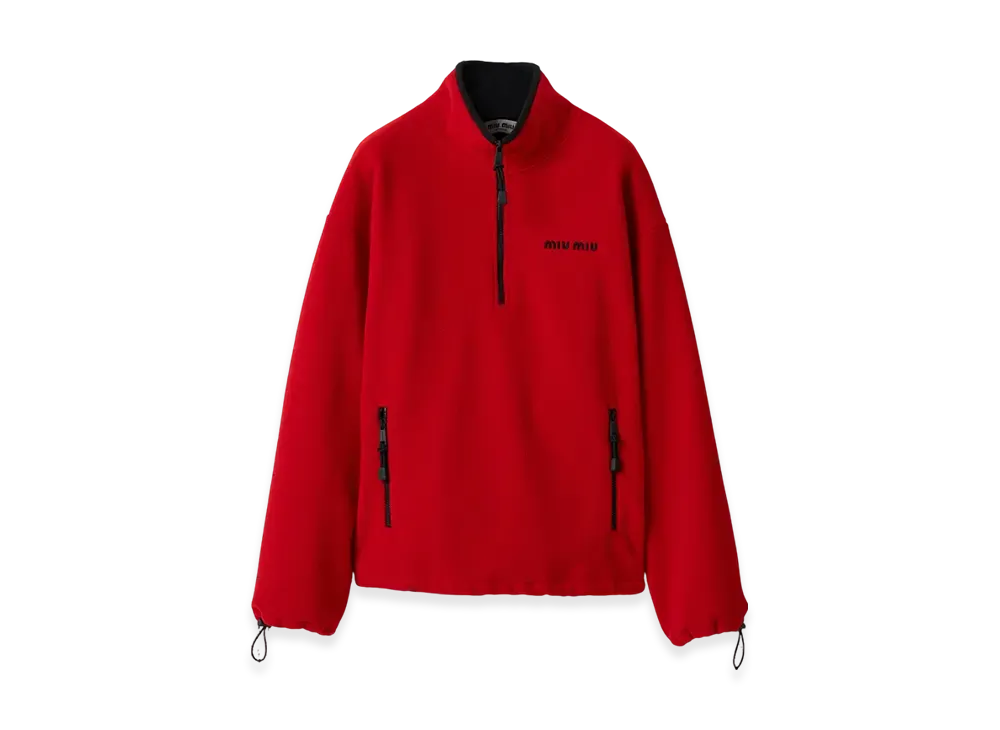 MIU MIU Women's Fleece Sweatshirt "Red"