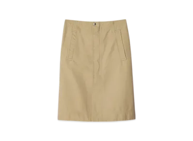Burberry Cotton Midi Skirt "Beige"