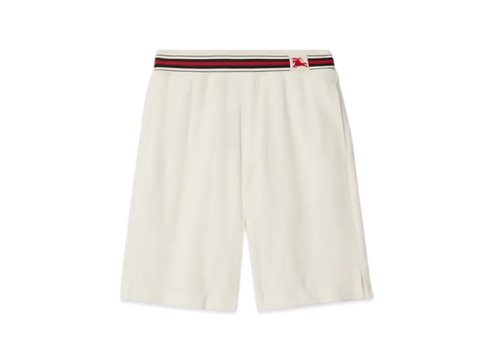 Burberry Cotton Blend Shorts "Chalk"