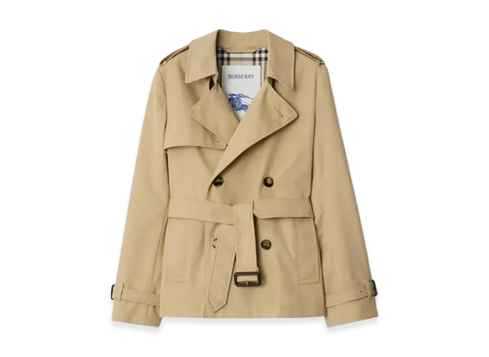 Burberry Cotton Blend Trench Jacket "Beige"