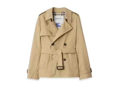 Burberry Cotton Blend Trench Jacket "Beige"