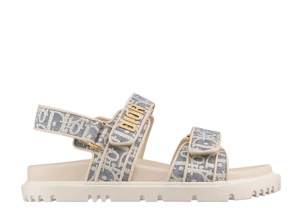 【新作】DIOR レディース Dioract サンダル 国内発送 Dior Women's Dioract Sandal Dior Oblique Raffia Jacquard