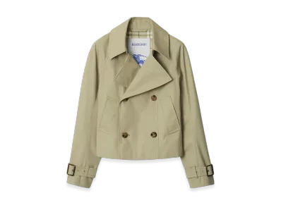 Burberry Cotton Blend Trench Jacket "Skylark"