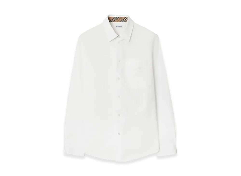 Burberry Cotton Poplin Shirt "White"