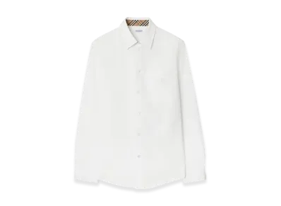 Burberry Cotton Poplin Shirt "White"