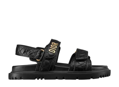 Dior Women's Dioract Sandal Cannage Quilting Calfskin "Black"