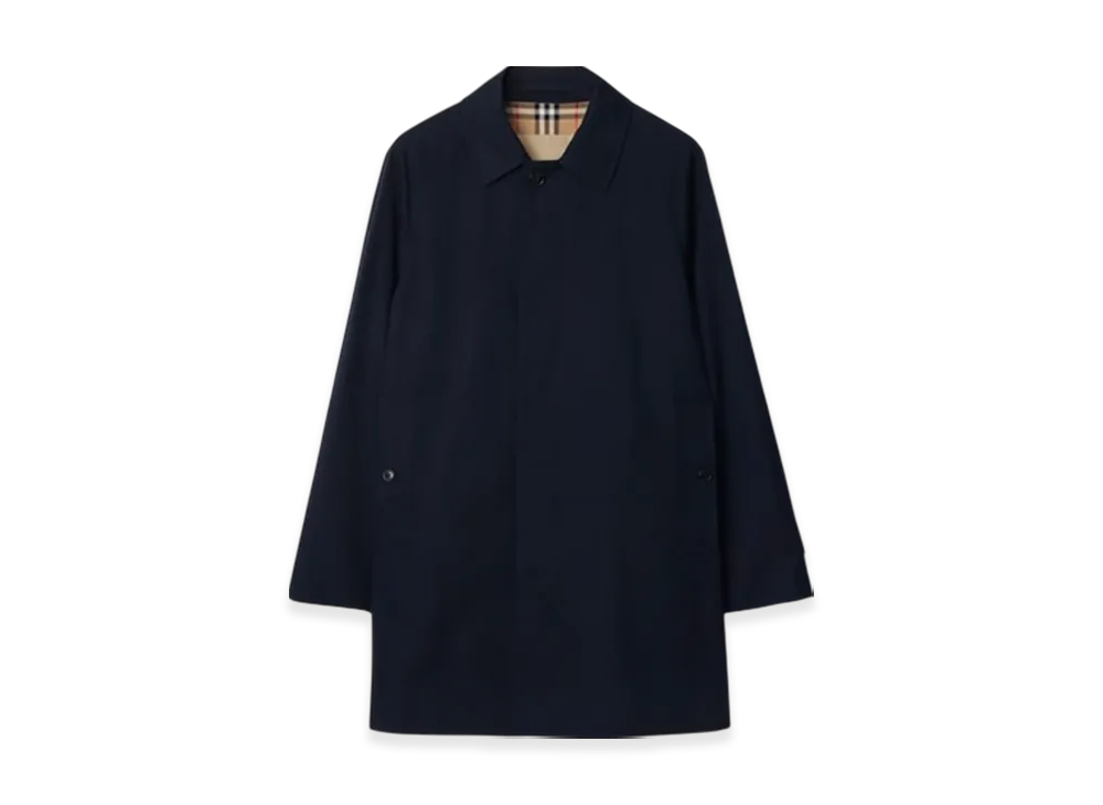 Burberry Short Camden Heritage Car Coat "Coal Blue"