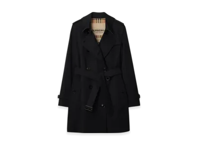 Burberry Short Kensington Heritage Trench Coat "Black"