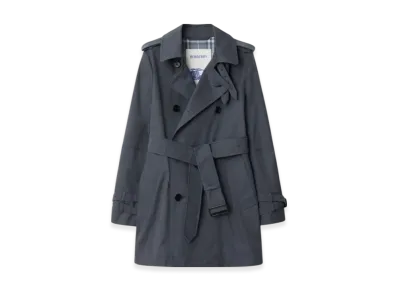 Burberry Short Cotton Blend Trench Coat "Magnet"
