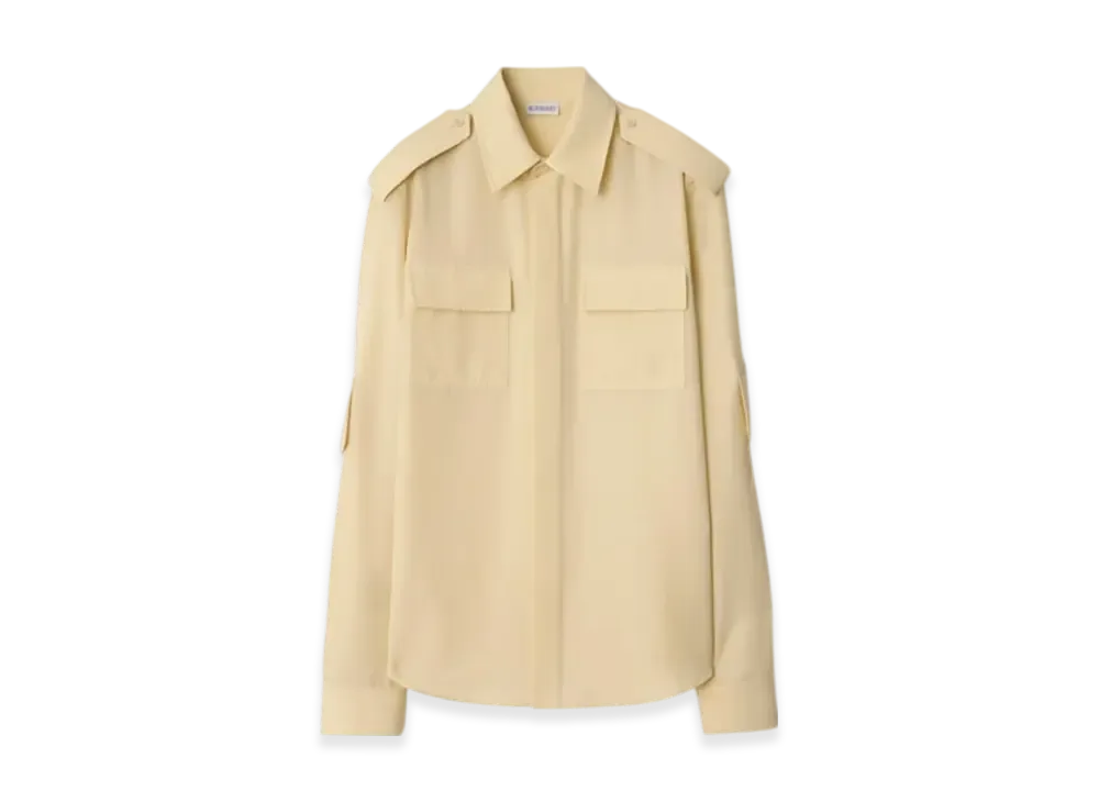 Burberry Silk Wool Blend Shirt "Nutmeg"