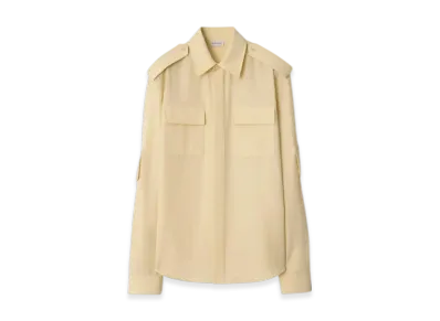 Burberry Silk Wool Blend Shirt "Nutmeg"