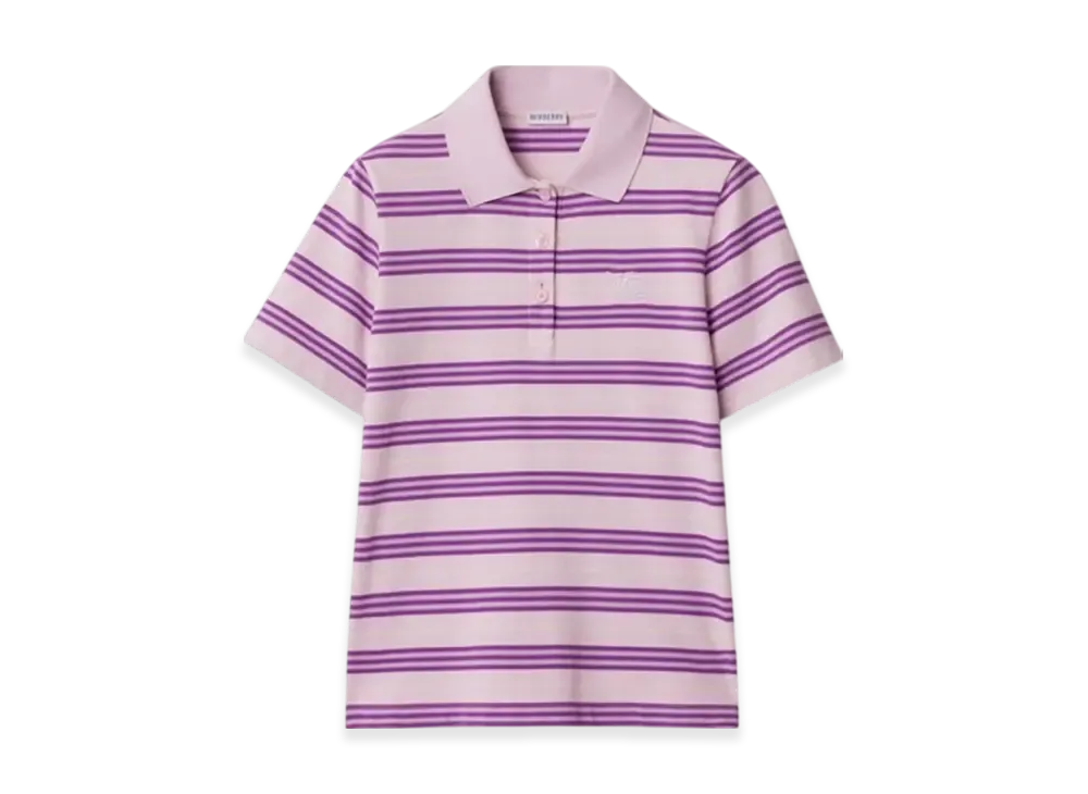 Burberry Stripe Cotton Polo Shirt "Haze"