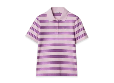 Burberry Stripe Cotton Polo Shirt "Haze"