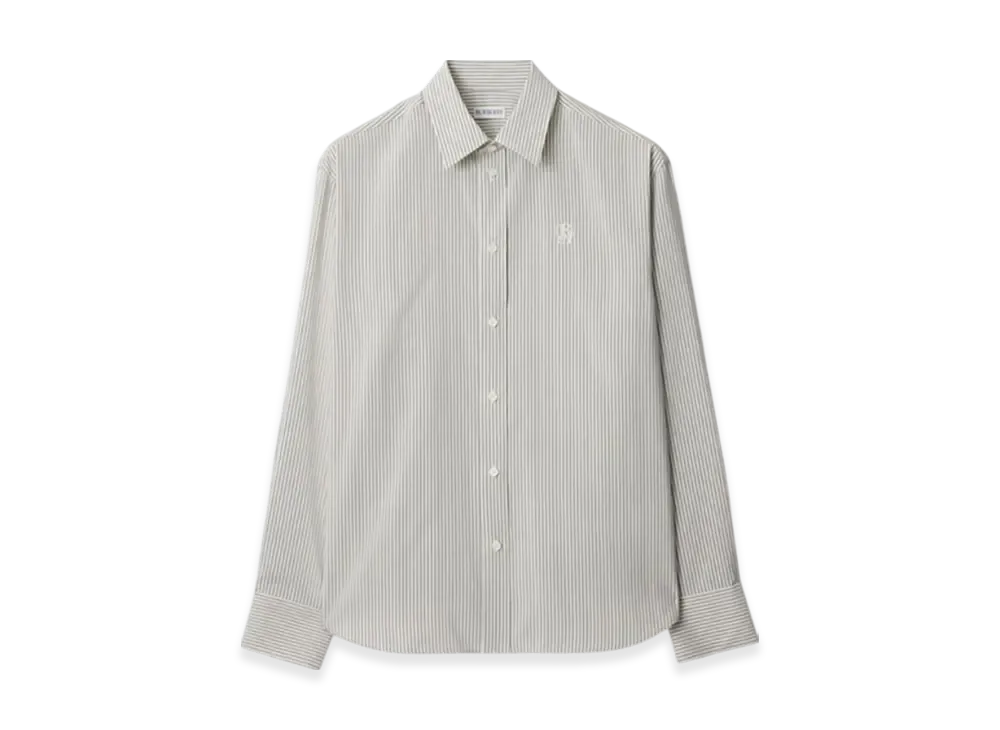 Burberry Stripe Silk Shirt "Magnet"