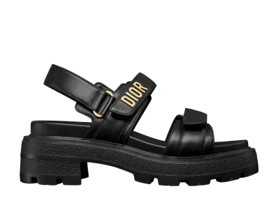 Dior Women's Dioract Platform Sandal Lambskin "Black"