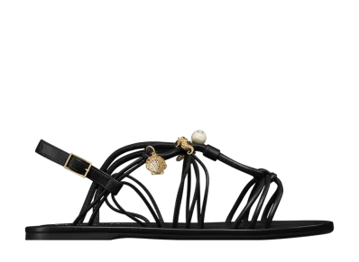 Dior Women's Dioriviera D-Sand Sandal Lambskin "Black"