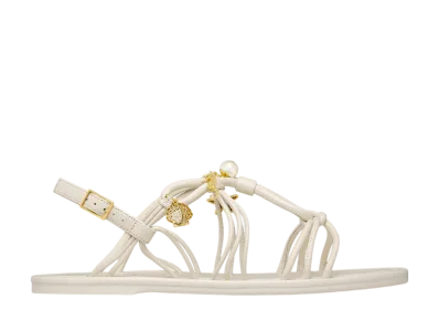 Dior Women's Dioriviera D-Sand Sandal Lambskin "White"