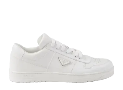 PRADA Downtown Leather Sneakers "White"