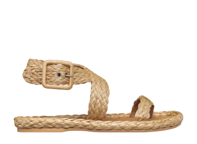 Dior Women's Dioriviera Ocean Beach Sandals Blade Lafia "Caramel Beige"