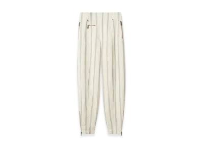 Burberry Stripe Silk Blend Tailored Trousers "White/Black"