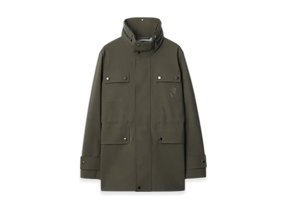 Burberry Stretch Wool Field Jacket "Moss Melange"