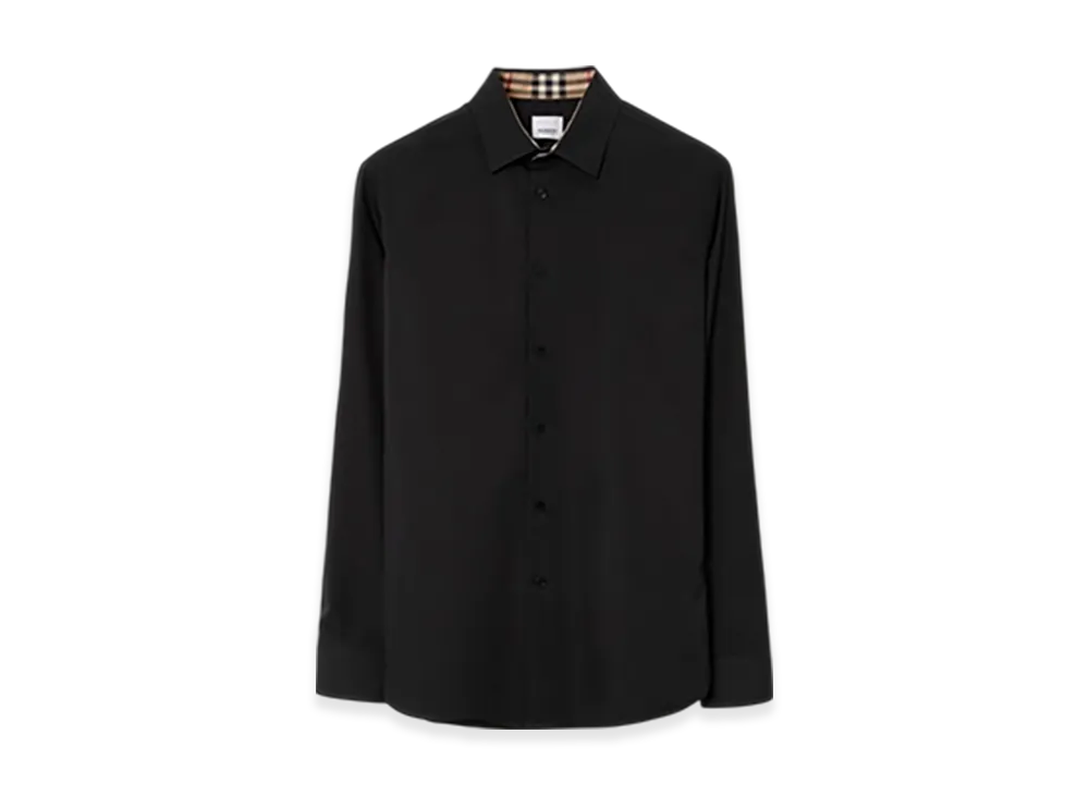 Burberry Stretch Cotton Shirt "Black"
