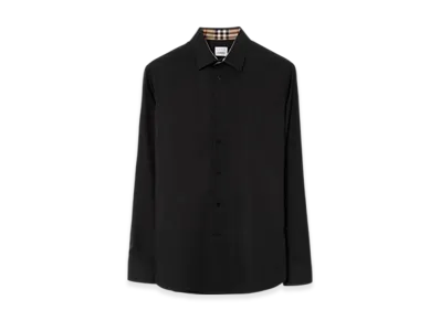 Burberry Stretch Cotton Shirt "Black"