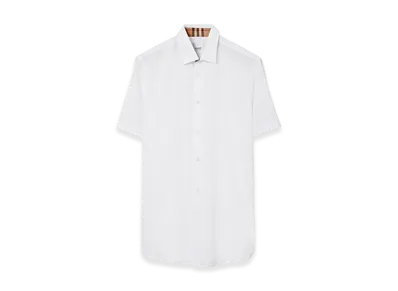 Burberry Stretch Cotton Shirt "White"