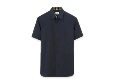 Burberry Stretch Cotton Shirt "Navy"