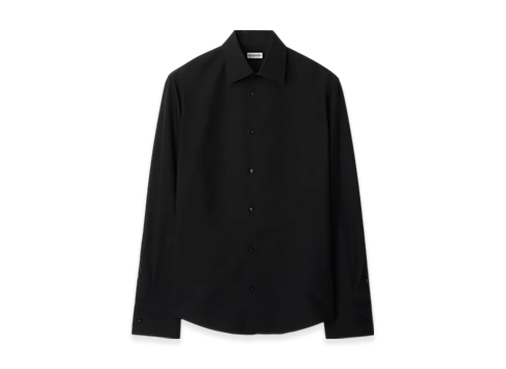 Burberry Slim Fit Cotton Silk Tuxedo Shirt "Black"