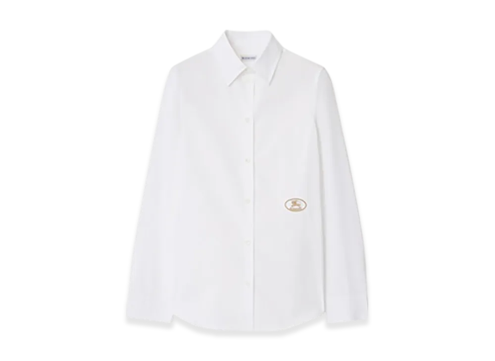 Burberry Slim Fit Cotton Poplin Shirt "White"