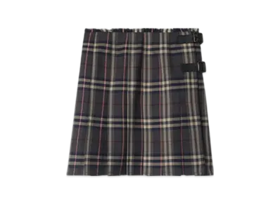 Burberry Check Wool Mini Kilt "Fig/Amethyst"