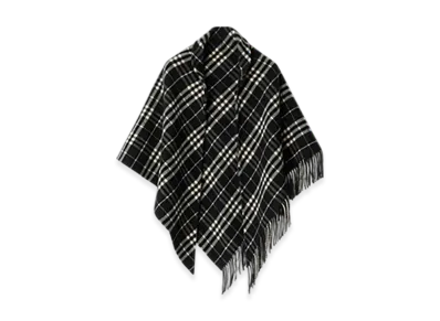 Burberry Check Wool Cashmere Cape "Black/Calico"