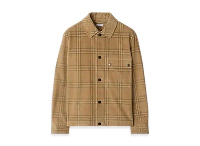 Burberry Check Corduroy Overshirt "Sand"