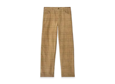 Burberry Check Corduroy Trousers "Sand"