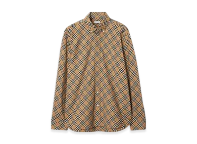 Burberry Check Cotton Shirt "Leaf"