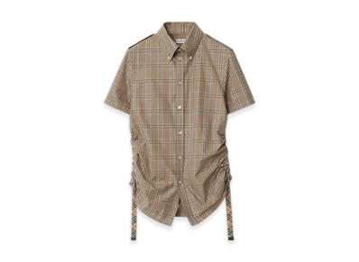 Burberry Check Cotton Shirt "Mauve Grey"