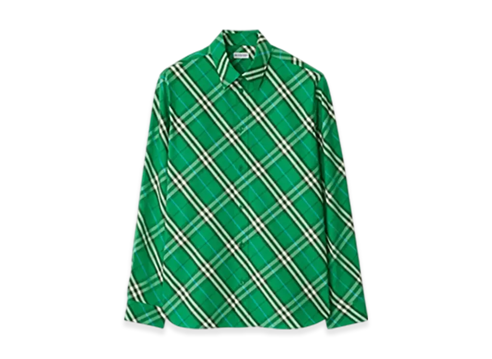 Burberry Check Cotton Shirt "Leaf"