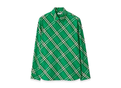 Burberry Check Cotton Shirt "Leaf"