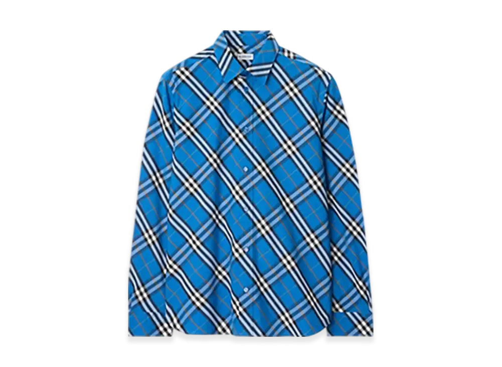 Burberry Check Cotton Shirt "Hyacinth"