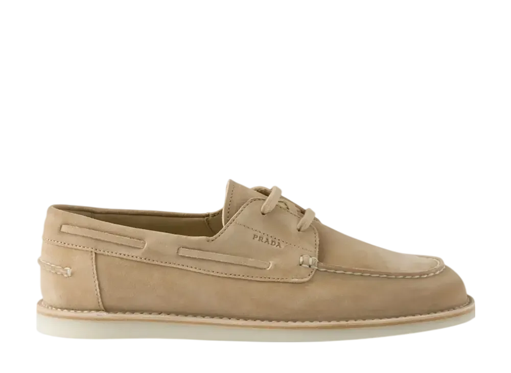 プラダ ブリーチド スエード ローファー "ベージュ"